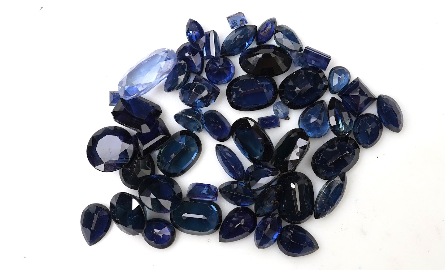 A collection of loose sapphires